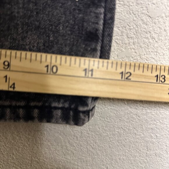 Manfinity Denim Jean Pant Women L Flared Bootcut Cargo Black Washed Punk Grunge - Picture 6 of 12